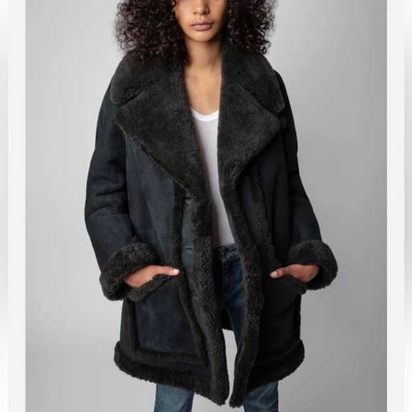 FINAL PRICE. NWT Zadig and Voltaire Shearling Coat - Picture 1 of 12